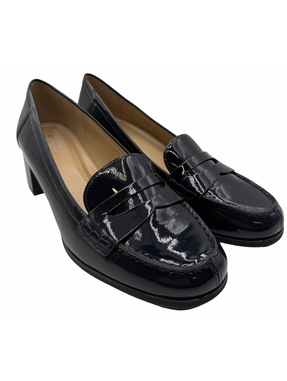 Michael Michael Kors Buchanan Patent Leather Loafer Pumps Dark Navy Size 9 M